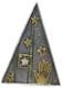 Artisan Hand Made Sterling Silver 18k Gold Hand Star Triangle Brooch Pin 2