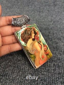 Artisan Hand Made Sterling Silver 925 Paint Mop Pendant