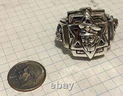 Artisan Made Haile Selassie Star of David 10K Gold accented Sterling silver ring
