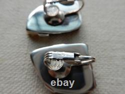 Artisan Made Sterling Silver 925 Montana Agate Pendant & Earring Set