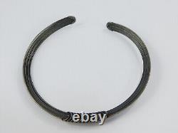 Artisan Made Sterling Silver Modernist Wire Torque Necklace/Bracelet Set