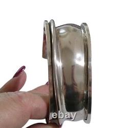 Artisan made Sterling Silver Gathered Cuff Bracelet