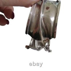 Artisan made Sterling Silver Gathered Cuff Bracelet