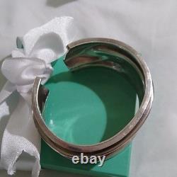 Artisan made Sterling Silver Gathered Cuff Bracelet