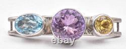 Artist hand made Sterling Silver 6 interchangeable fronts 2 bracelets ladies set