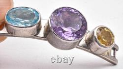 Artist hand made Sterling Silver 6 interchangeable fronts 2 bracelets ladies set