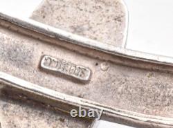 Artist hand made Sterling Silver 6 interchangeable fronts 2 bracelets ladies set
