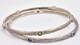 Artist made Sterling Silver Peridot & Amethyst pair of slip on Bangle Bracelets