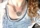 Artist made Unusual sterling silver and 14k gold filled rocker necklace