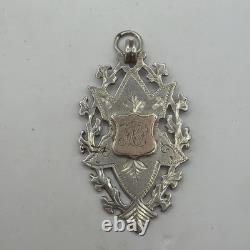 Australian Made Sterling Silver and Solid Gold Fob Medal Swimming Darlington 925