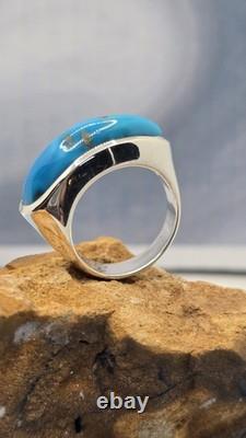 Australian Made Turquoise 925 STERLING SILVER HANDMADE RING
