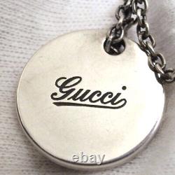Auth Vintage Gucci Wood Charm Necklace Sterling Silver 925 Made Italy Rare in Bo