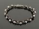 Authentic BVLGARI Black Leather x Sterling Silver 925 Bracelet Made in Italy