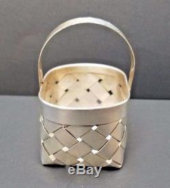 Authentic Cartier Sterling Silver Basket Hand Made Woven Ring Holder Vintage