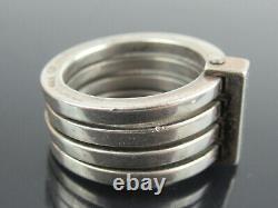 Authentic GUCCI Made in Italy Sterling Silver 925 Ring US Size 6