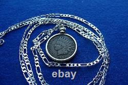 Authentic Indian Penny Pendant on up to a 22 925 Silver Chain 100% USA MADE