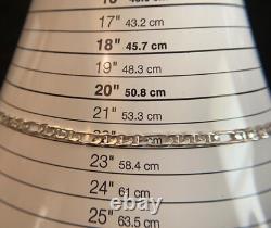 Authentic, Italian Made, Sterling, Flat Figaro Chain 22 23 grams