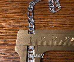 Authentic, Italian Made, Sterling, Flat Figaro Chain 22 23 grams