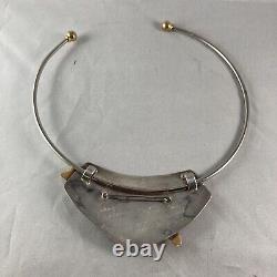 Autumn Walker Sterling Silver Gold Copper Hand Made Choker Brooch Metalphors