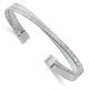 Avariah Sterling Silver Textured Bangle Made In Italy