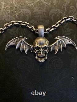 Avenged Sevenfold Death-bat & 5mm Chain 925 Sterling Silver Custom Made Pendant