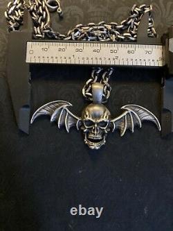 Avenged Sevenfold Death-bat & 5mm Chain 925 Sterling Silver Custom Made Pendant