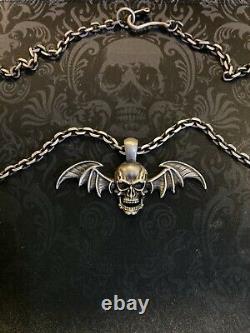 Avenged Sevenfold Death-bat & 5mm Chain 925 Sterling Silver Custom Made Pendant