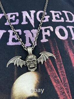 Avenged Sevenfold Death-bat & 5mm Chain 925 Sterling Silver Custom Made Pendant