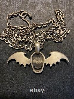 Avenged Sevenfold Death-bat & 5mm Chain 925 Sterling Silver Custom Made Pendant