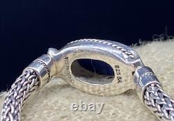 BA-Sterling Silver Foxtail Lapis Adjustable Toggle Bracelet-MADE IN INDONESIA