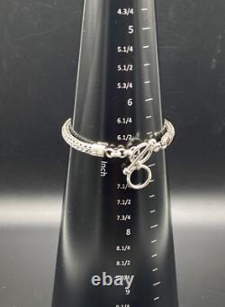 BA-Sterling Silver Foxtail Lapis Adjustable Toggle Bracelet-MADE IN INDONESIA