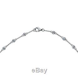 BERRICLE Sterling Silver by Yard Wedding Necklace Made with Swarovski Zirconia