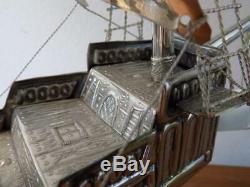 BIG Vintage Sterling Silver 925 Made in Spain Sailing Ship, Playen Brand, Stamp