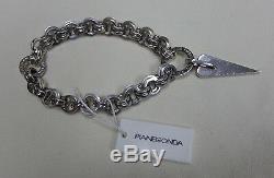 BRAND NEW WITH TAGS PIANEGONDA STERLING SILVER w DIAMONDS BRACELET MADE IN ITALY