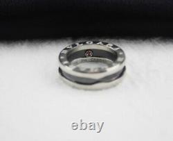 BVLGARI Logo 925 Sterling Silver Size 8 Made In Italy