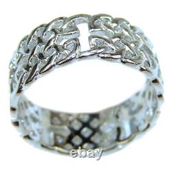 Bali made. 925 Sterling Silver handcrafted Ring size 8