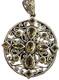 Balinese Design Sterling Silver GOLDEN TOPAZ Scroll Pendant Hand Made Art