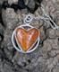 Baltic Amber Heart Artisan Hand Made Sterling Silver Necklace. A25f