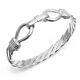 Bangle Men's Sterling Silver Heavy Handmade Twist Design 67g UK Made