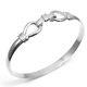 Bangle Unisex Sterling Silver Heavy Handmade Double Buckle 24g UK Made