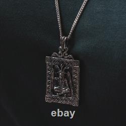 Baphomet pendant necklace unisex made sterling silver 925 Satan Pentagram goat
