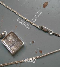 Baphomet pendant necklace unisex made sterling silver 925 Satan Pentagram goat