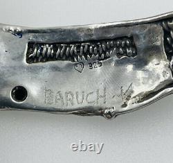 Baruch Kraus Israel Vintage Sterling Silver Hand Made Modernist Necklace