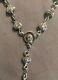 Beautiful Catholic 925 Sterling Silver Rosary Necklace Hand Made In Italy