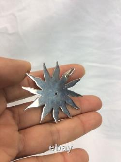 Beautiful Hand Made Sterling Silver 925 Carnelian Sunburst Pendant