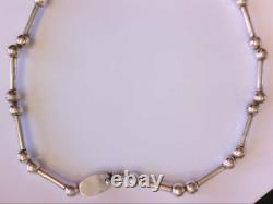 Beautiful Hand Made Sterling Silver Mexican Modernist Sun Ray 18.5 Choker