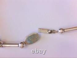 Beautiful Hand Made Sterling Silver Mexican Modernist Sun Ray 18.5 Choker