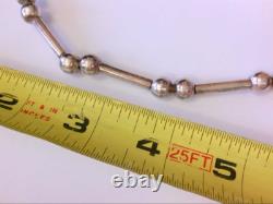 Beautiful Hand Made Sterling Silver Mexican Modernist Sun Ray 18.5 Choker