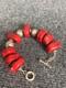 Beautiful Hand Made sterling silver 925 Bali Bead Red Coral bracelet No. 2