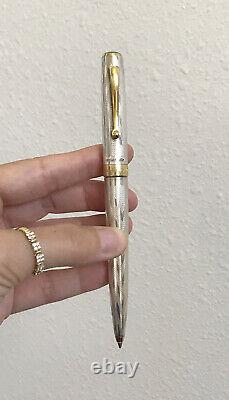 Beautiful Montegrappa 402 Sterling Silver 925 Ballpoint Pen Made In Italy